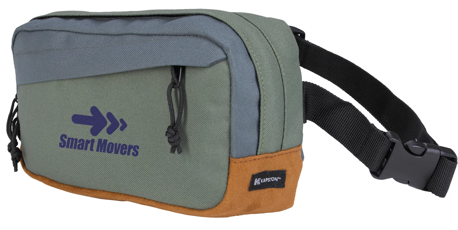 RPET Fanny Pack Suede Trim Convertible Sling - 6.1 x 10.6 in - product view 10