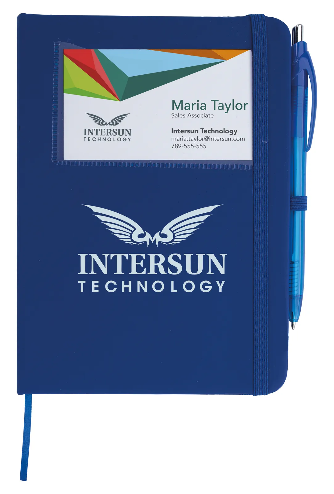 Card Pocket Notebook Leatherette Element Pen - 6.9 x 5 in - product view 3