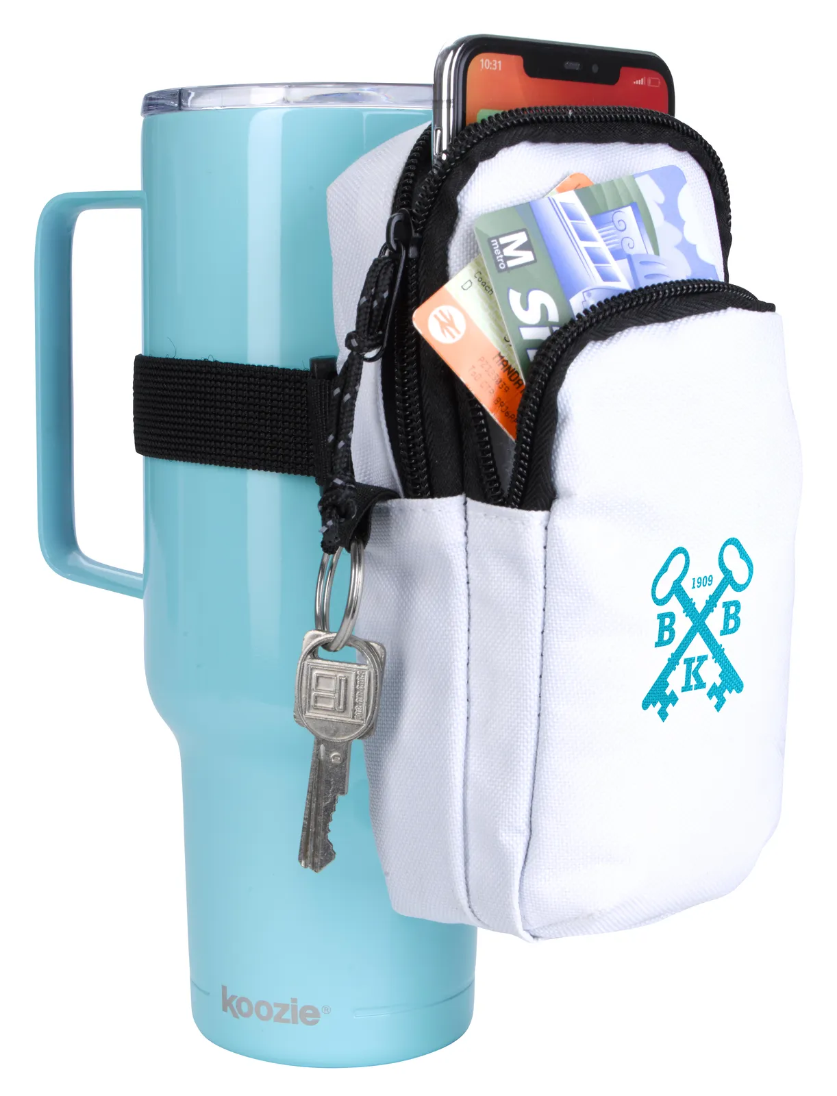 Water Bottle Pouch Recycled PET Running Arm - 6.6 x 3.3 in - product view 22