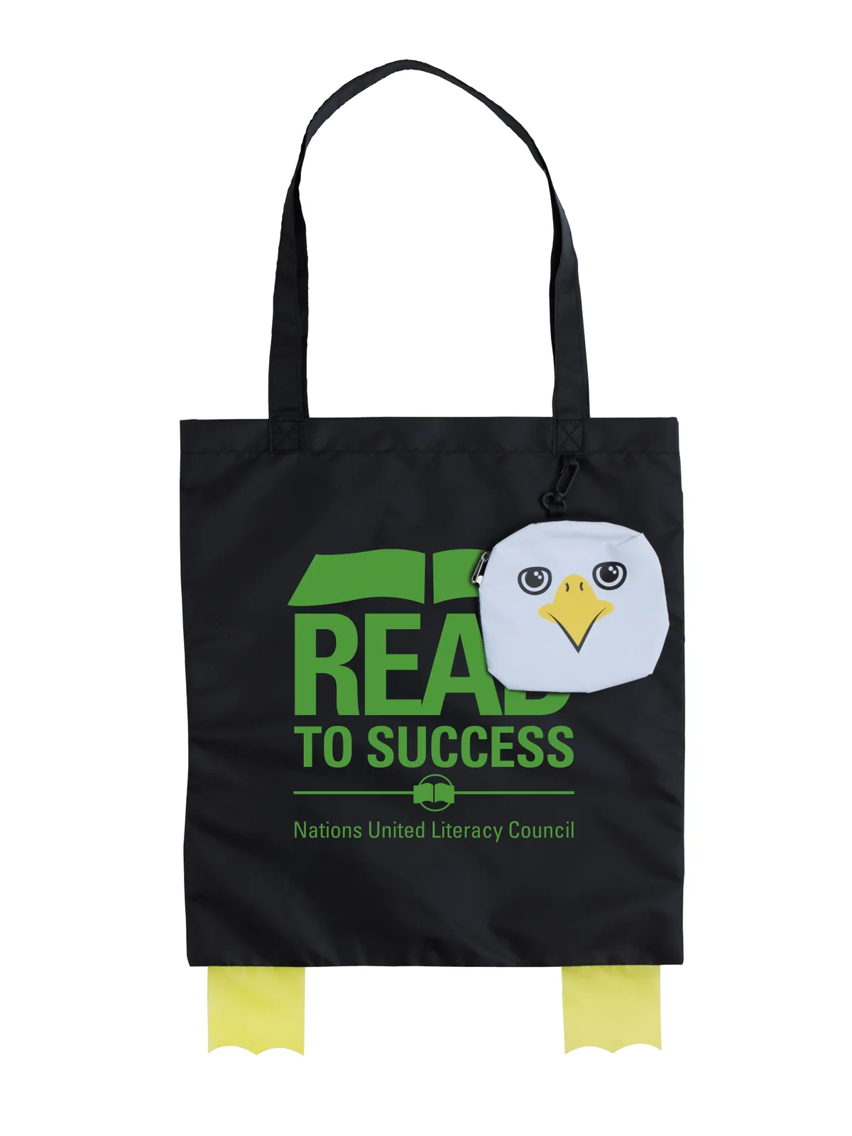 Foldable Tote Animal Print Detachable Pouch - 15 x 14 in - product view 2