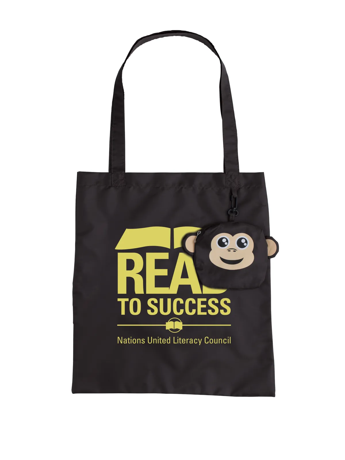 Foldable Tote Animal Print Detachable Pouch - 15 x 14 in - product view 3