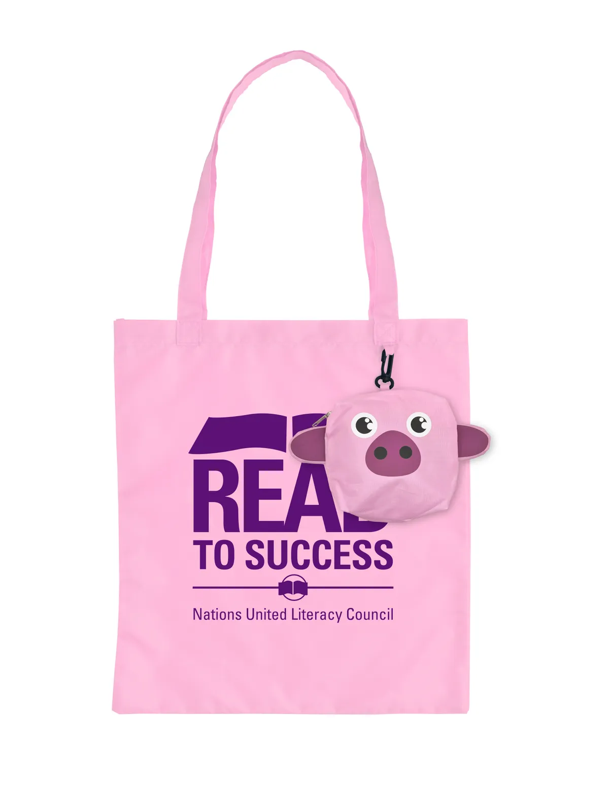 Foldable Tote Animal Print Detachable Pouch - 15 x 14 in - product view 5