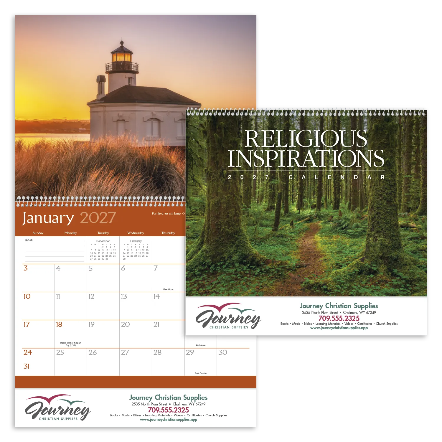 Religious Inspirations Wall Calendar FSC Paper - 18.5 x 11 in - product view 29