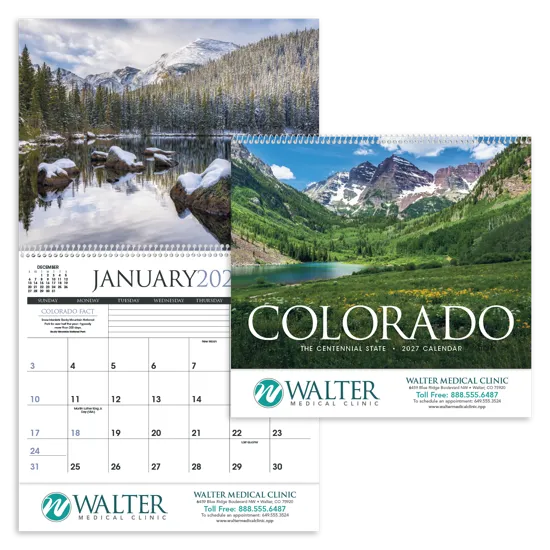 Colorado Wall Calendar Regional Photography FSC - 18.5 x 11 in