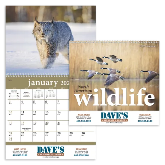 North American Wildlife Calendar Fishing Guide - 18.5 x 11 in