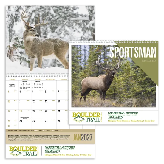 Sportsman Calendar Wildlife Photography FSC - 18.5 x 11 in