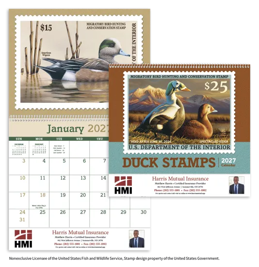 Duck Stamps Calendar Collector Edition Matte - 18.5 x 11 in