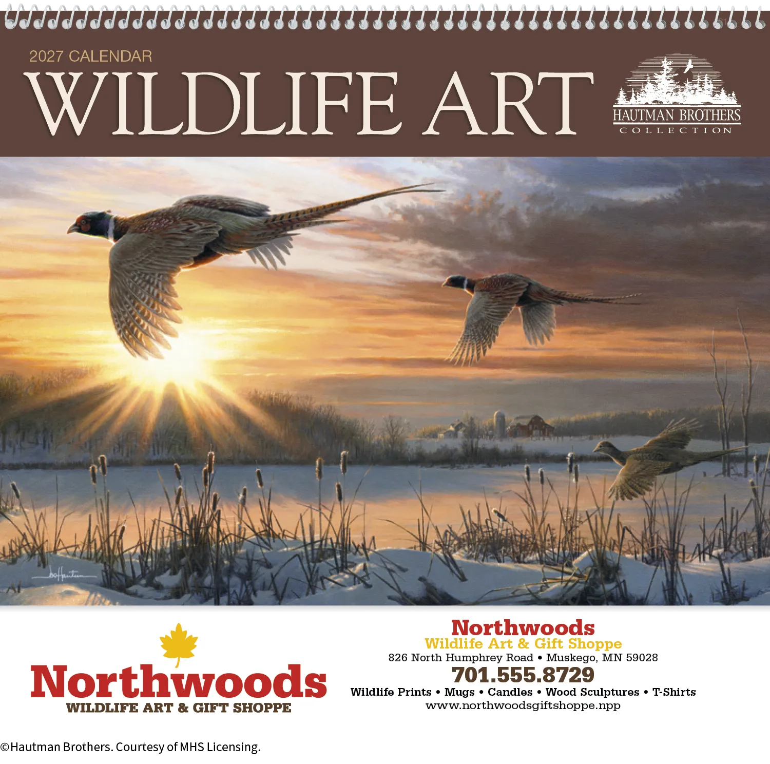 Hautman Brothers Wildlife Art Calendar Matte - 18.5 x 11 in - product view 15