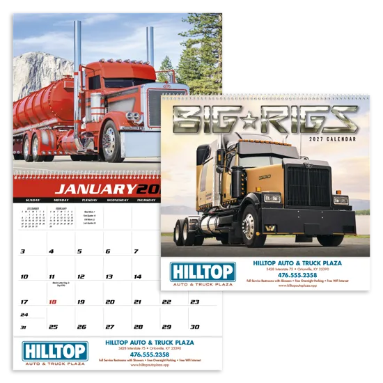 Big Rigs Calendar Custom Trucks Photography - 18.5 x 11 in