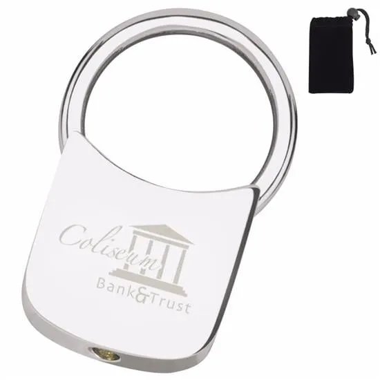 Custom Keychain Twist Lock Silver Zinc Alloy - 1.8 in