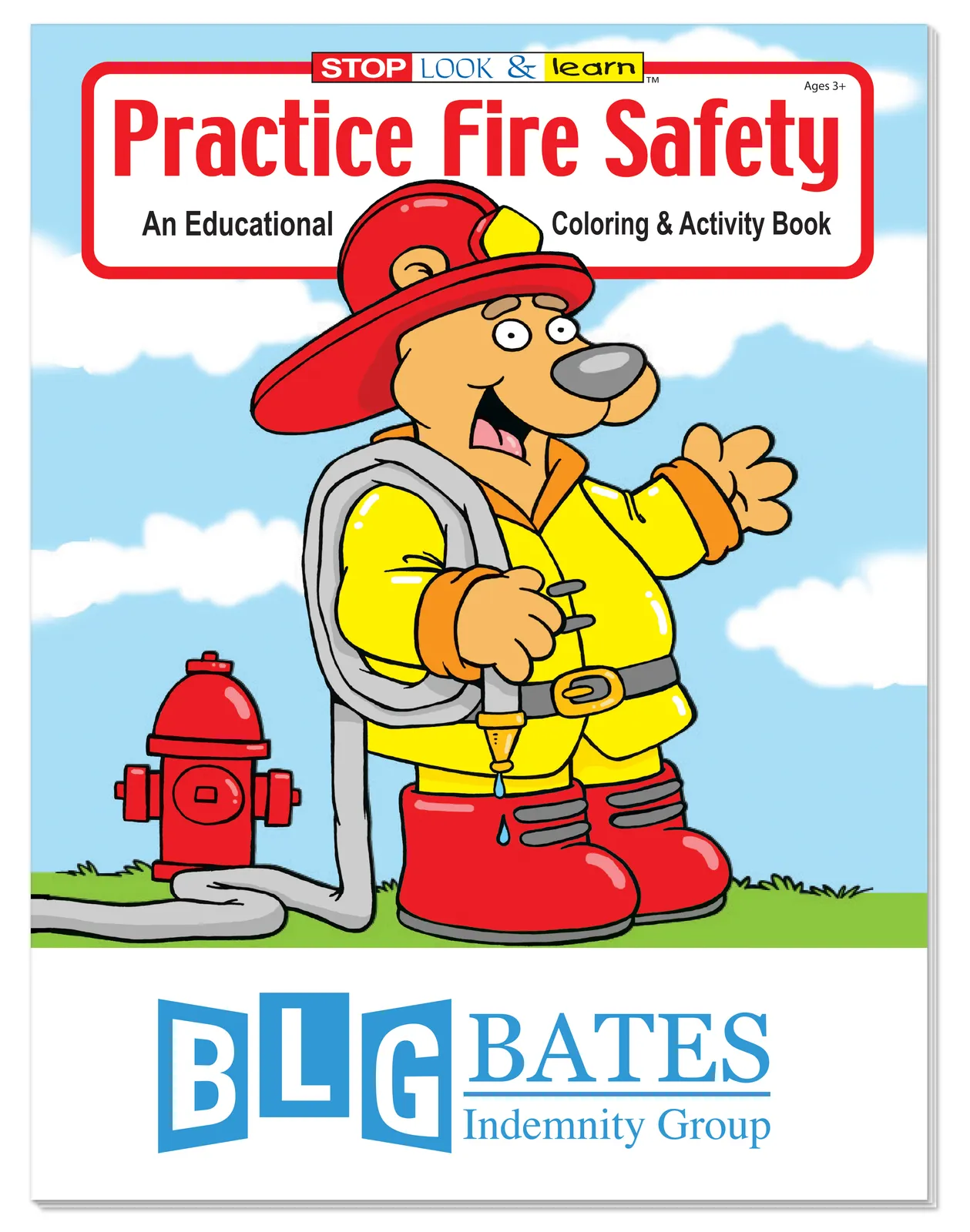 Fire Safety Coloring Book Educational 16 Pages - 10.5 x 8 in - product view 2