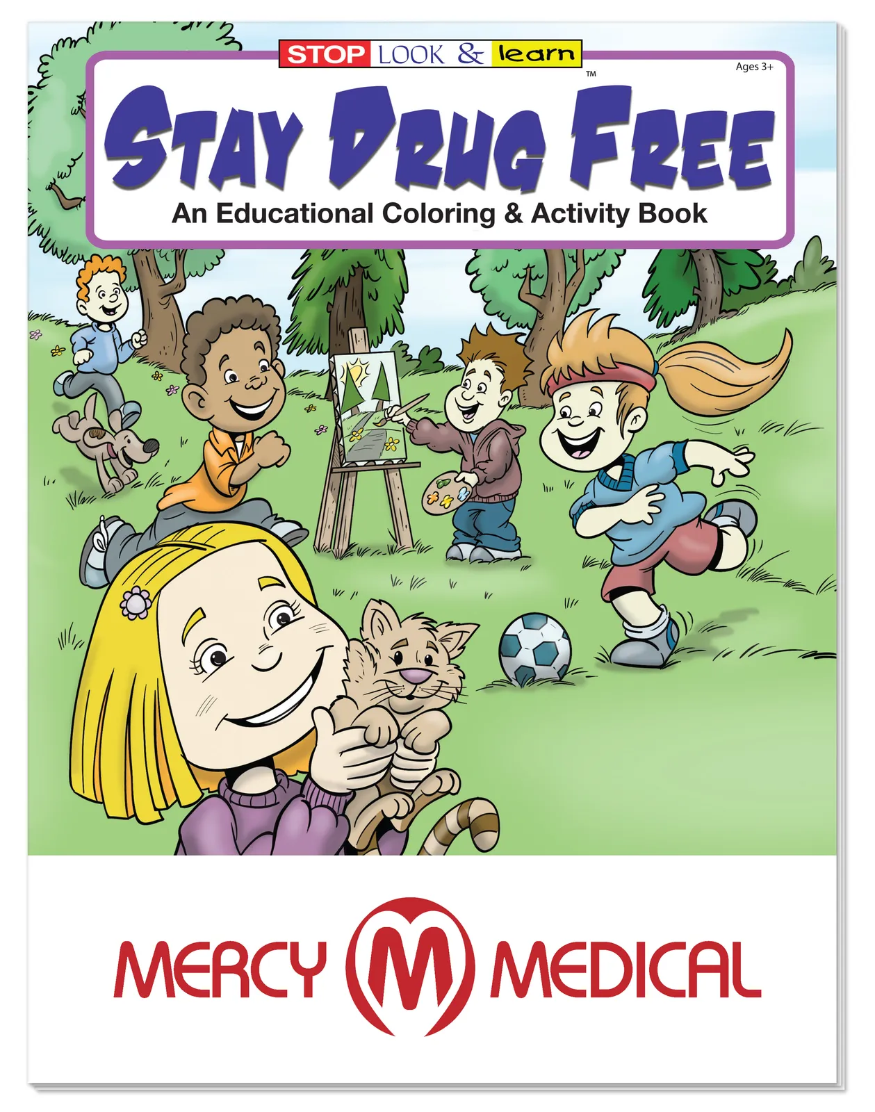 Drug Free Coloring Book Educational 16 Pages - 10.5 x 8 in - product view 2