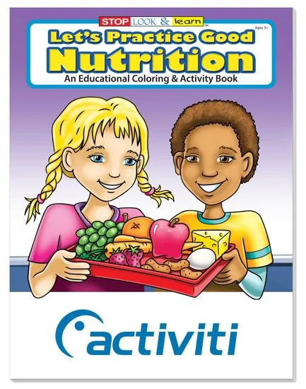 Good Nutrition Coloring Book Educational 16 Pages - 10.5 x 8 in