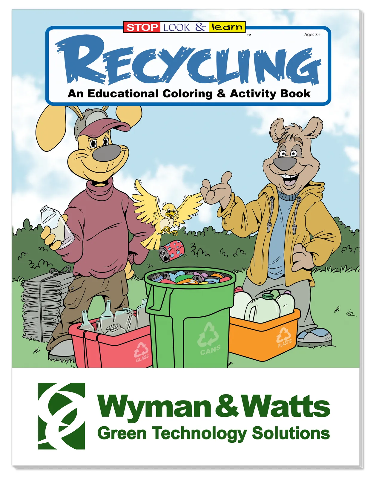 Recycling Coloring Book Educational 16 Pages - 10.5 x 8 in - product view 2