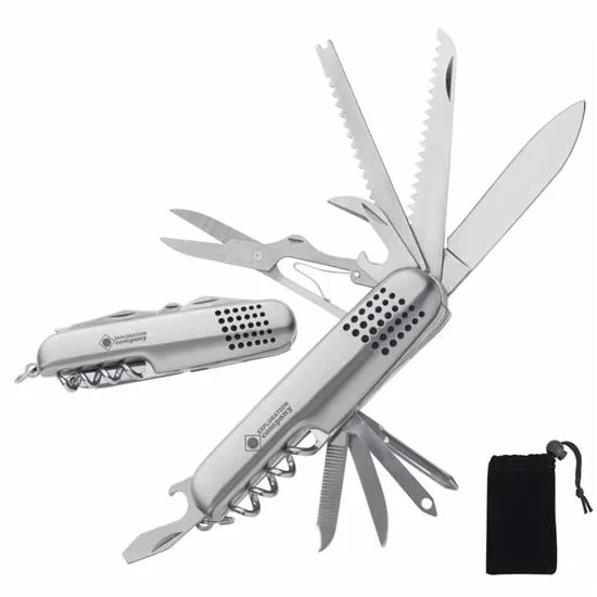 Multi-Tool Pocket Knife Stainless Steel 12 Functions - 3.375 in