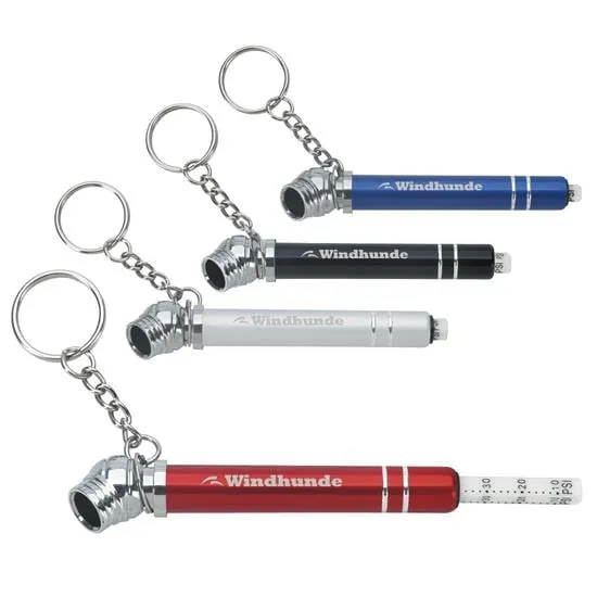 Tire Pressure Gauge Mini Aluminum Keychain 50 PSI - 3.25 in