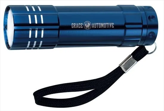 Mini COB Flashlight Aluminum Ultra Bright Wrist Strap - 3.375 in