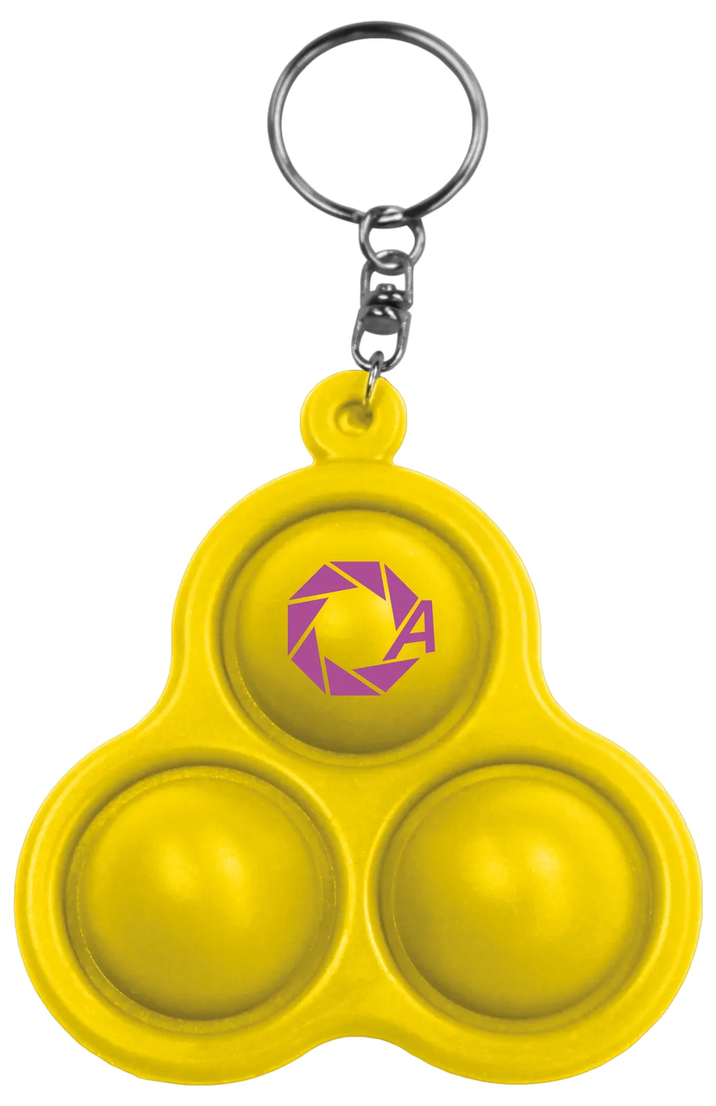 Pop Bubble Keychain Silicone Stress Relief 3 Bubbles - 3.54 in - product view 9