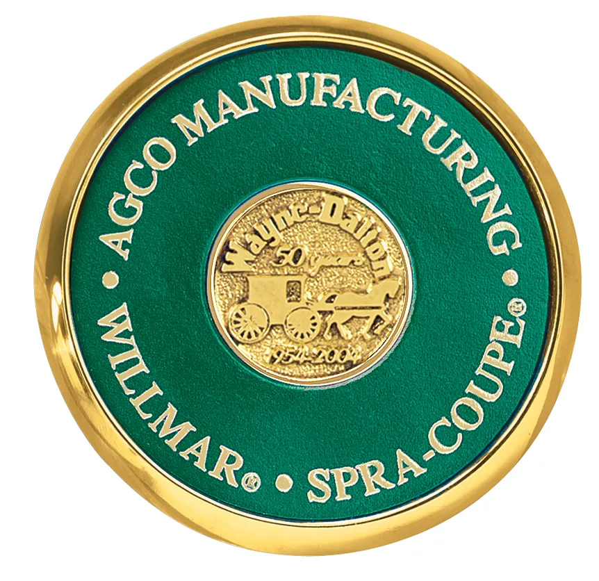 Round Brass Coaster Leather Cork-Backed Single - 0.375 in - product view 8