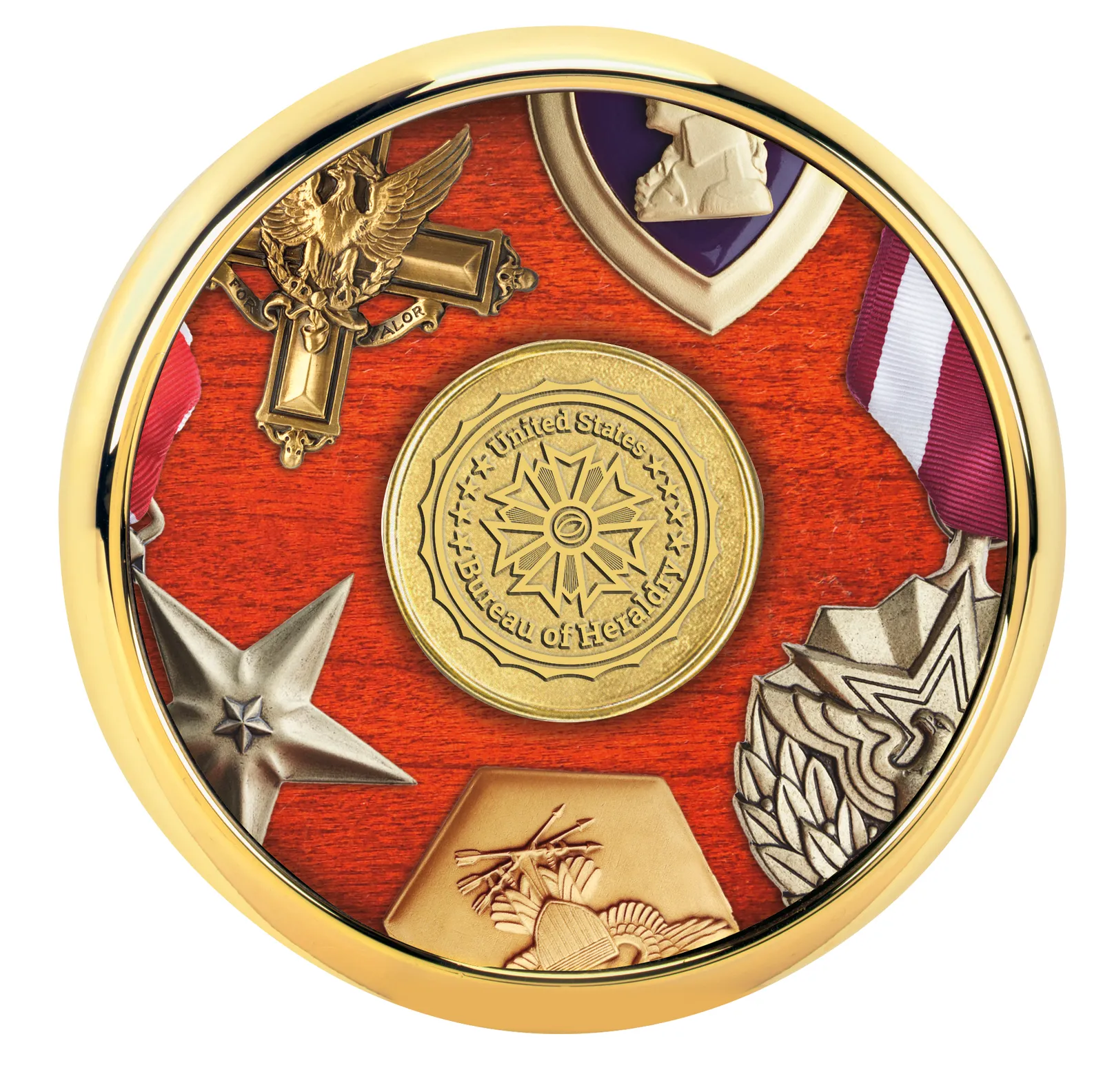 Round Brass Coaster Leather Cork-Backed Single - 0.375 in - product view 13