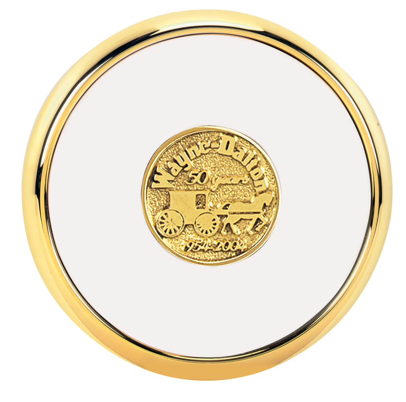 Round Brass Coaster Leather Cork-Backed Single - 0.375 in - product view 20