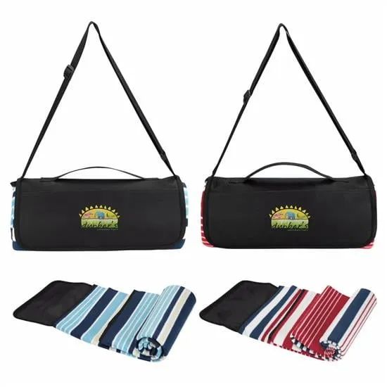 Fleece Shoulder Strap Picnic Blanket