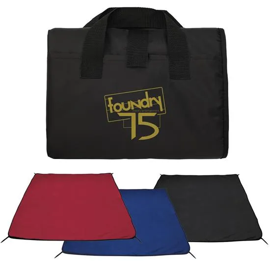 Picnic Blanket Water-Resistant Stakes Fleece - 58 x 47 in