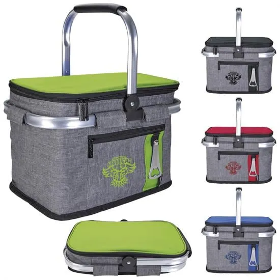 Collapsible Picnic Basket Waterproof Interior - 15.5 x 10 in