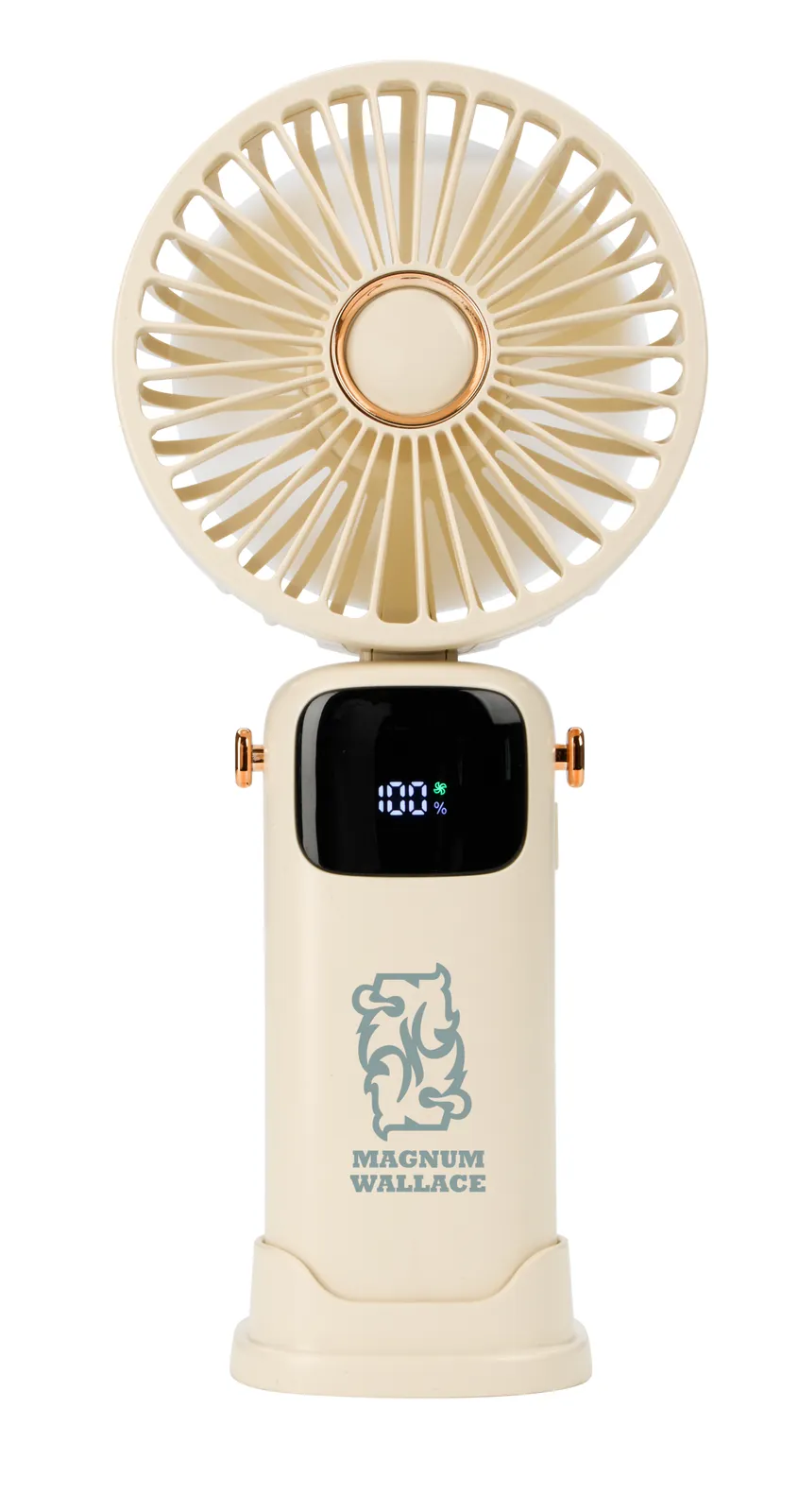 Handheld Fan Rechargeable 6-Speed LED Display - 8 in - product view 3