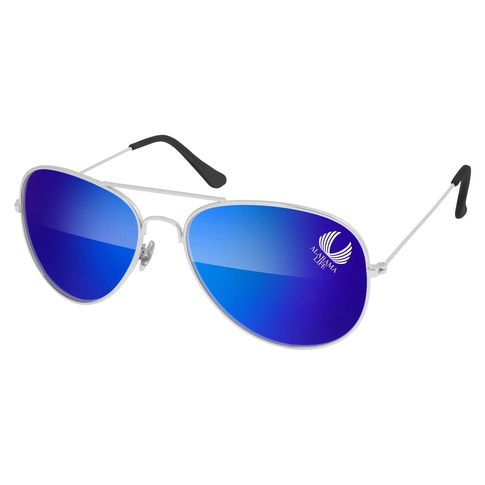 Metal Aviator Mirrored Sunglasses UV400 - 5.5 x 5.25 in - product view 5
