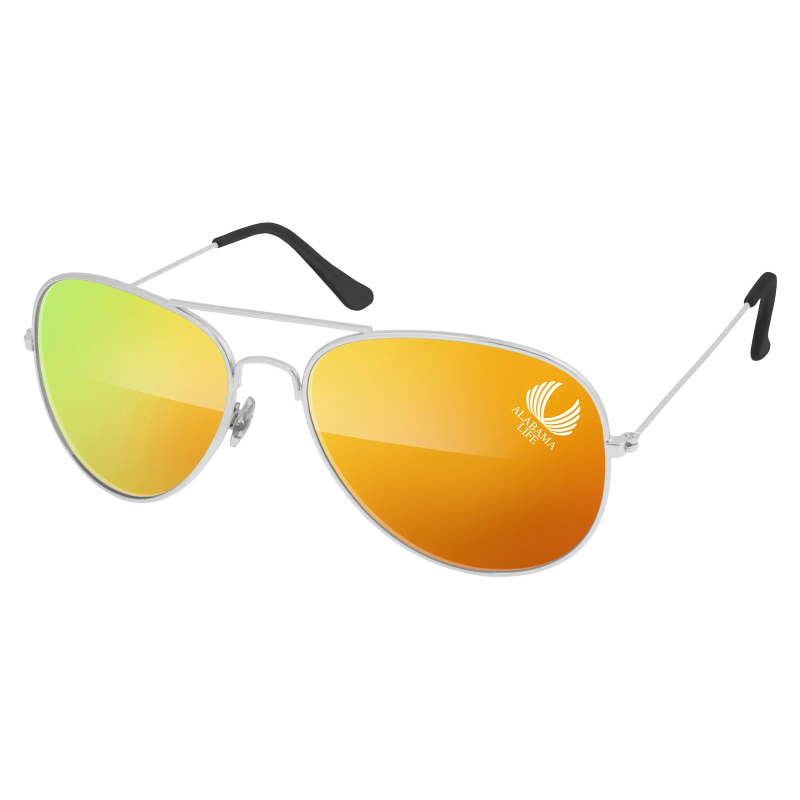 Metal Aviator Mirrored Sunglasses UV400 - 5.5 x 5.25 in - product view 6