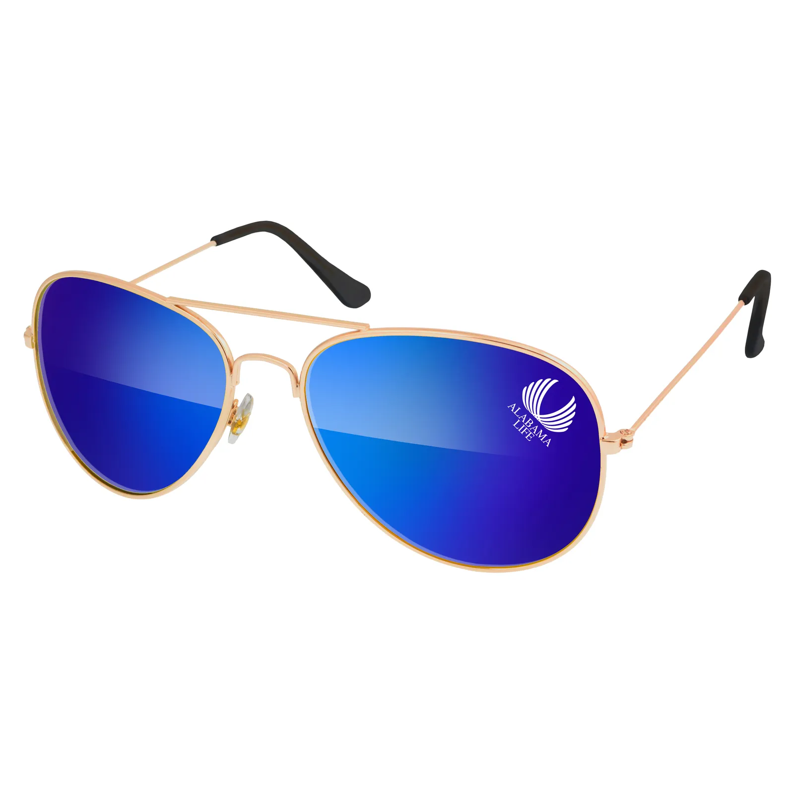 Metal Aviator Mirrored Sunglasses - product view 1