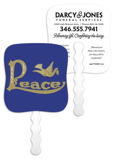 Peace Hand Fan Paper Inspirational Custom - 7.75 x 7.5 in