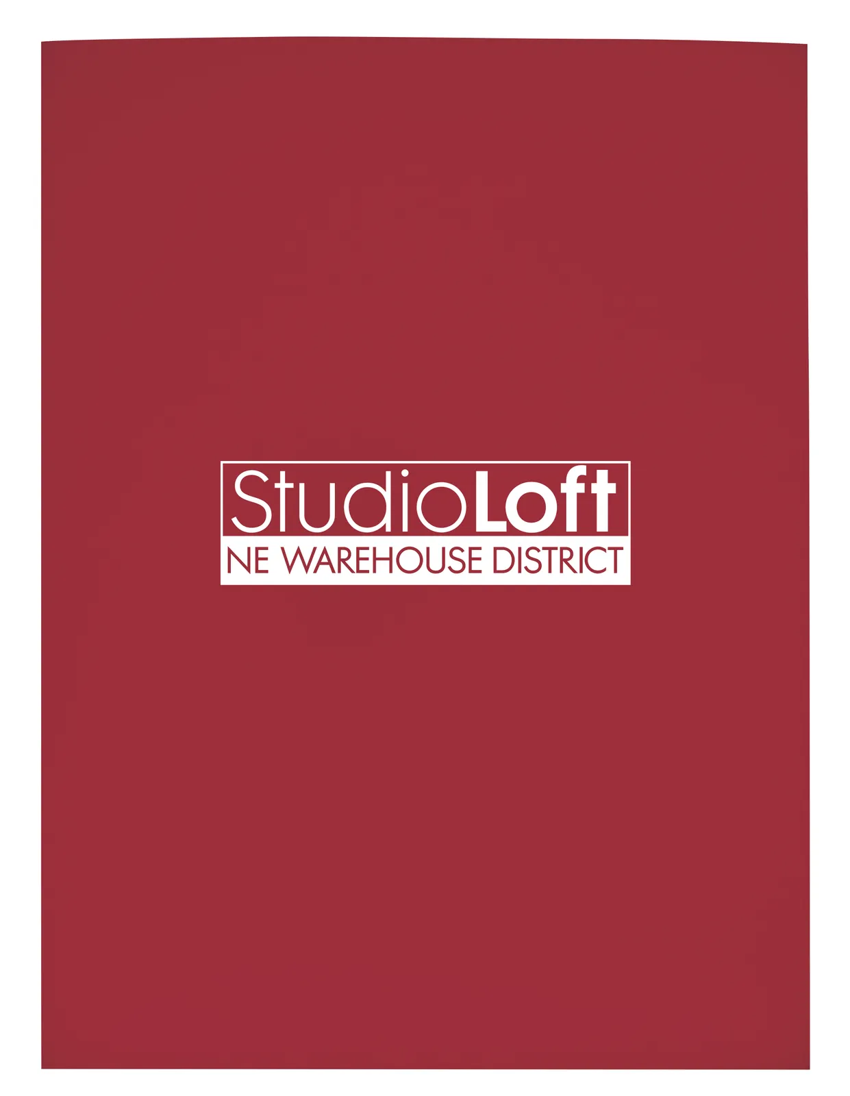 Gloss Paper Folder Business Card Slot - 12 x 9 in - product view 4