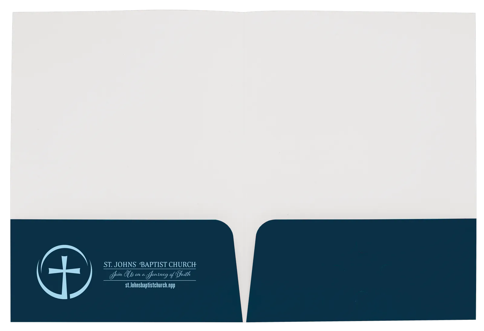 Gloss Paper Folder Business Card Slot - 12 x 9 in - product view 17