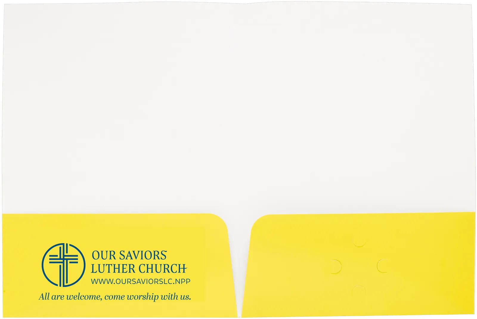 Gloss Paper Folder Business Card Slot - 12 x 9 in - product view 21