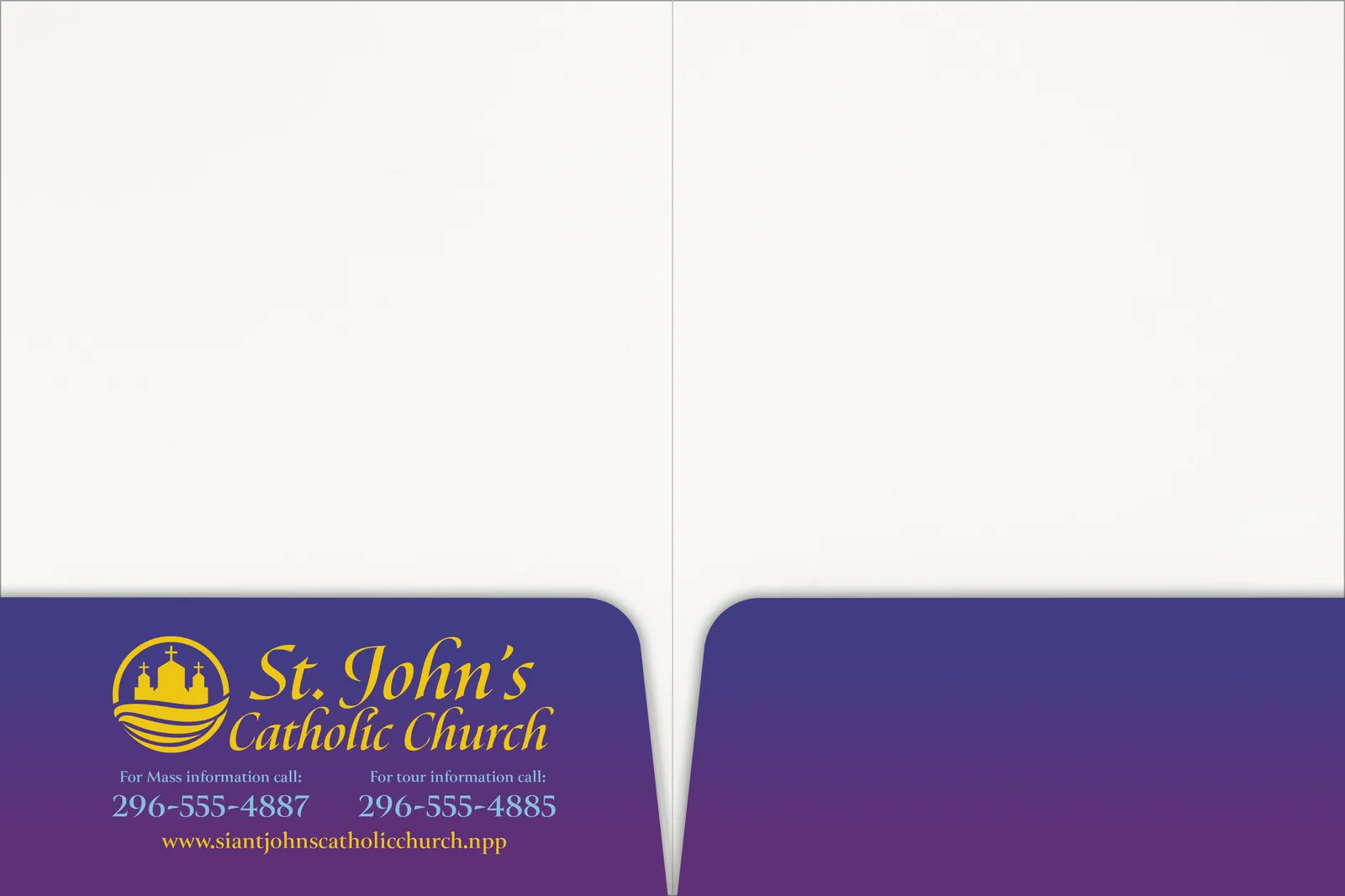 Full-Color Paper Folder Glossy Finish - 12 x 9 in - product view 10