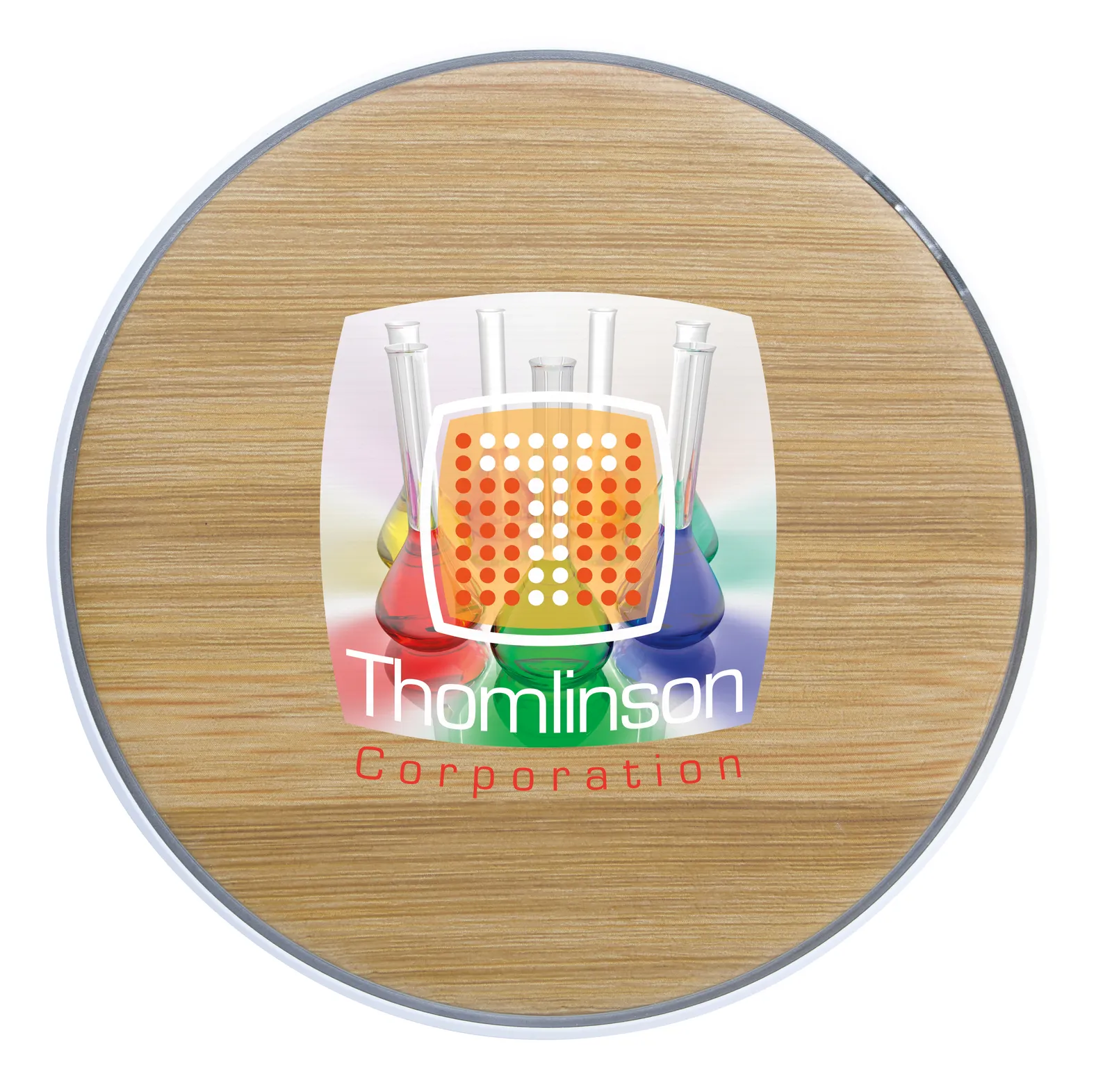 Wireless Charging Pad Bamboo Finish - 3.875 x 3.875 in - product view 2