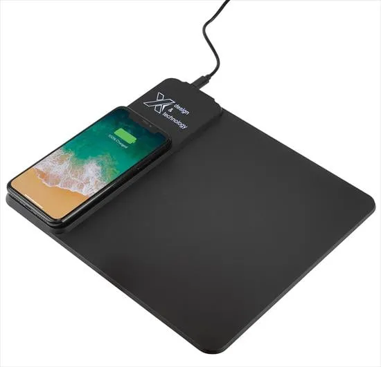 Wireless Charging Mouse Pad 10W Illuminated - 9.9 x 8.6 in