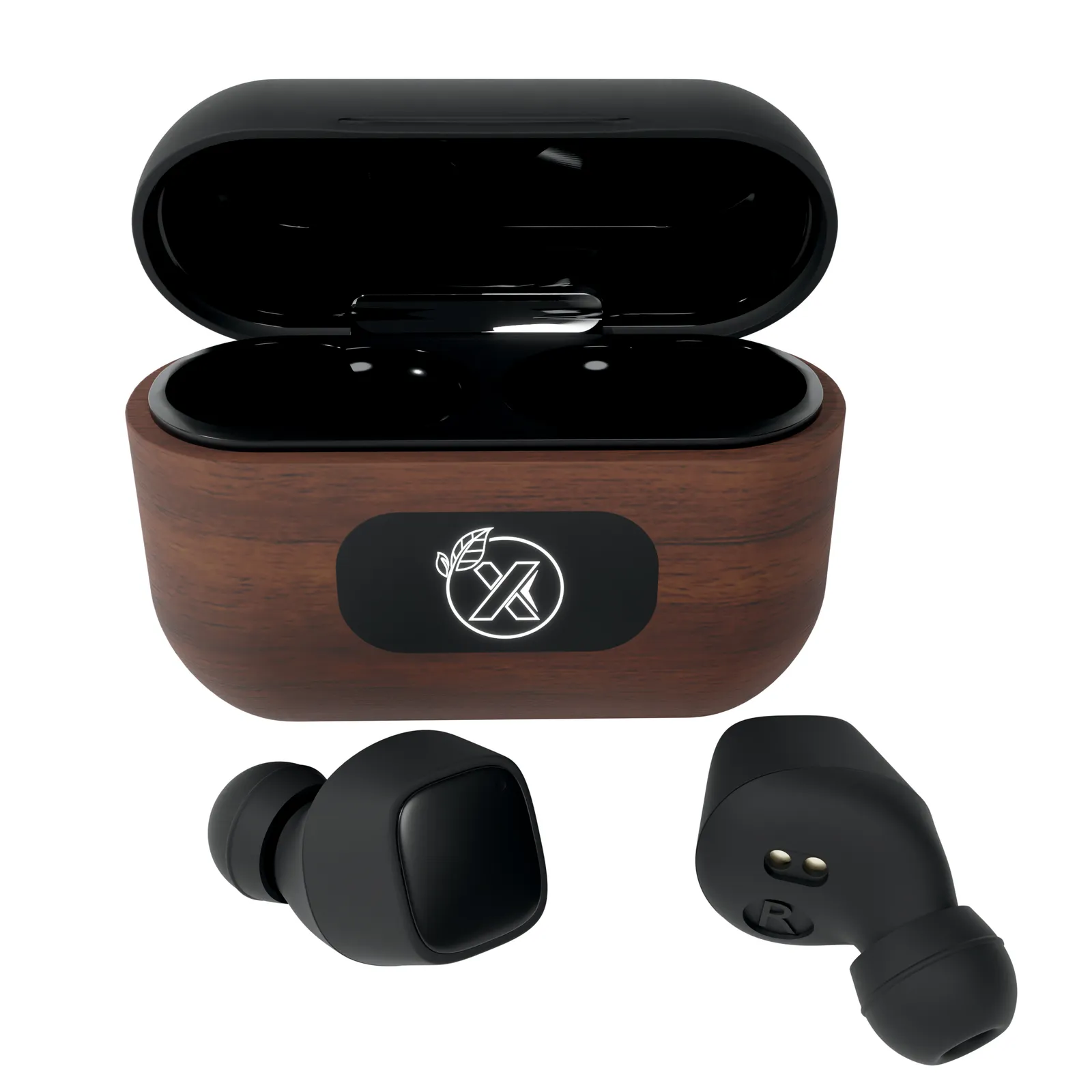 Walnut Wood Wireless Earbuds IPX5 Waterproof Case - product view 6