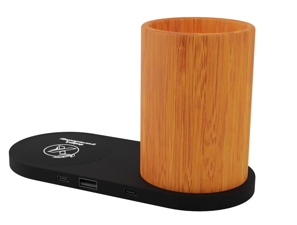 Desk Organizer with Wireless Charging Base Birch 10W - 7.1 x 3.3 in - product view 2