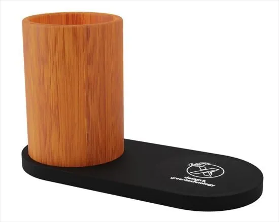 Desk Organizer with Wireless Charging Base Birch 10W - 7.1 x 3.3 in