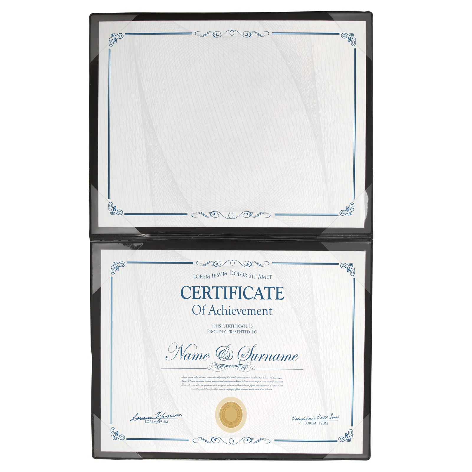 Certificate Holder Vinyl Foam Padded Dual Document - 11.75 x 9.5 in - product view 8
