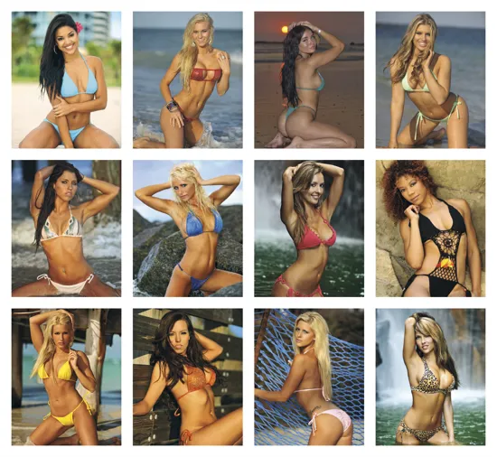 Swimsuits Wall Calendar FSC Paper - 19 x 9 in