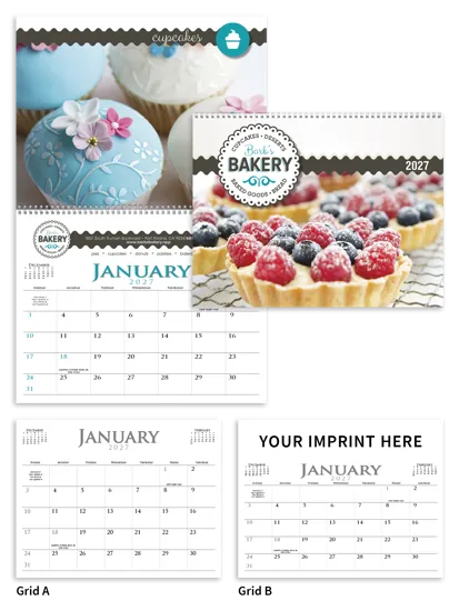 Spiral Appointment Calendar 12-Month Custom Images - 16.75 x 10.875 in