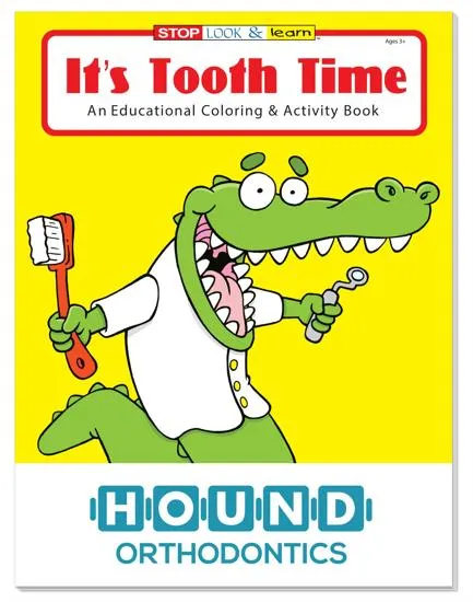 Dental Education Coloring Book Tooth Time - 10.5 x 8 in
