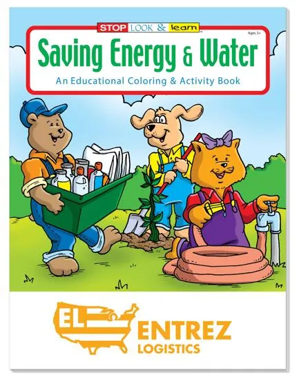 Energy Conservation Coloring Book Educational Water - 10.5 x 8 in