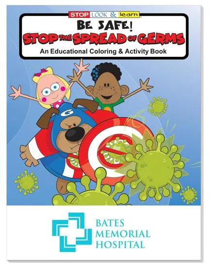 Germ Prevention Health Safety Coloring Book - 10.5 x 8 in