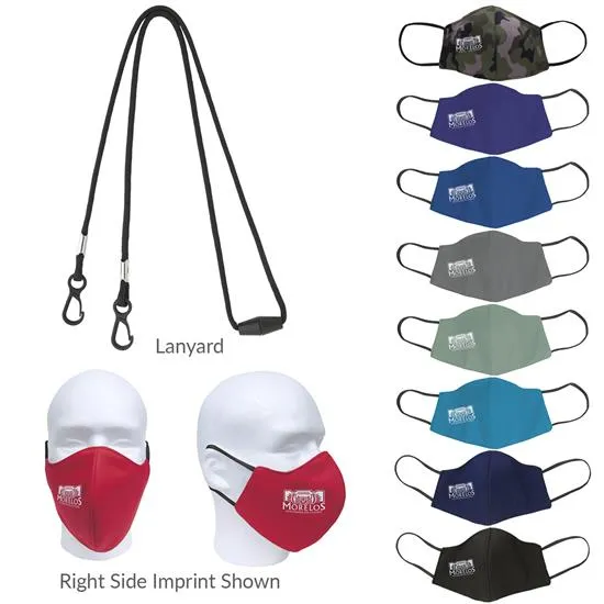 Face Mask Lanyard Kit 3-Ply Water-Repellent - 8.5 x 4.75 in