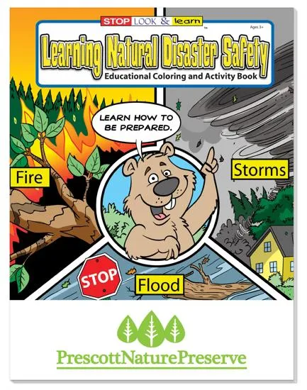 Natural Disaster Safety Coloring Book Emergency - 10.5 x 8 in